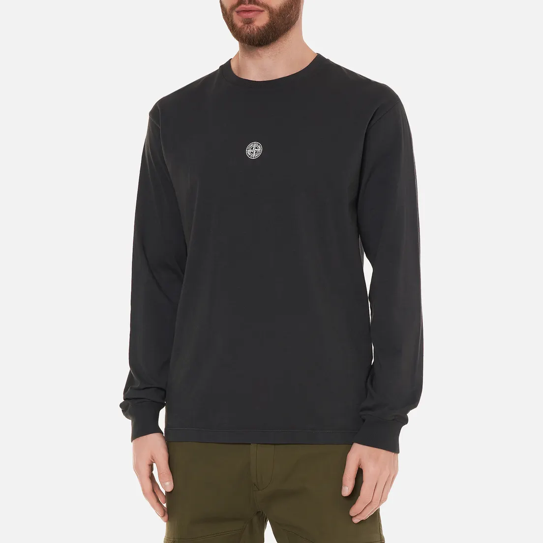 Stone Island Мужской лонгслив Mosaic Three Print Slim Fit