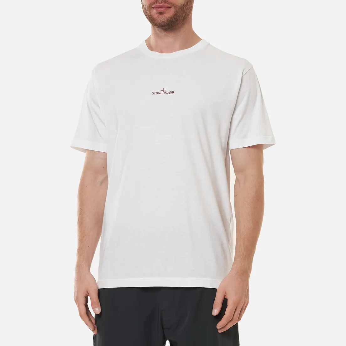Stone Island Мужская футболка Mixed Media Two Print Slim Fit
