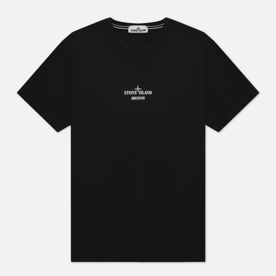 Мужская футболка Stone Island Archivio Project Polyester Microfibre Black