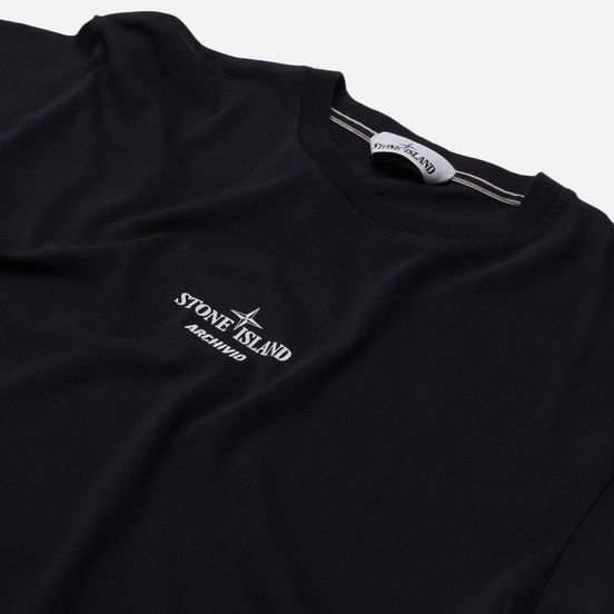 Мужская футболка Stone Island Archivio Project Polyester Microfibre Black