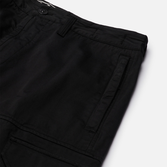 Мужские брюки Stone Island Stretch Cotton Wool Satin Loose Fit Black