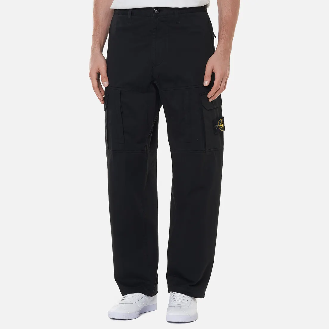 Stone Island Мужские брюки Stretch Cotton Wool Satin Loose Fit