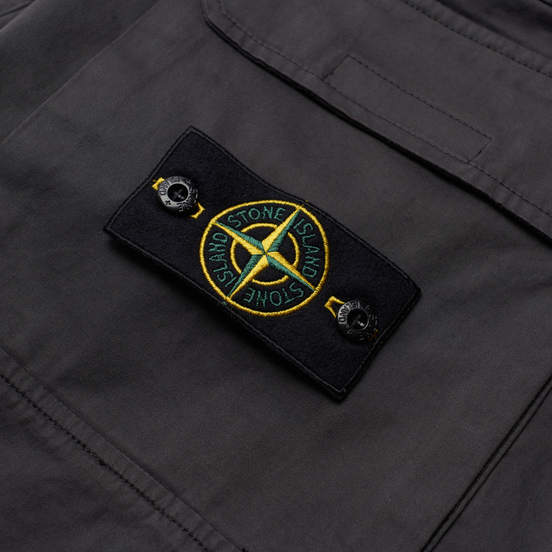 Мужские брюки Stone Island Stretch Cotton Wool Satin Loose Fit Antracite