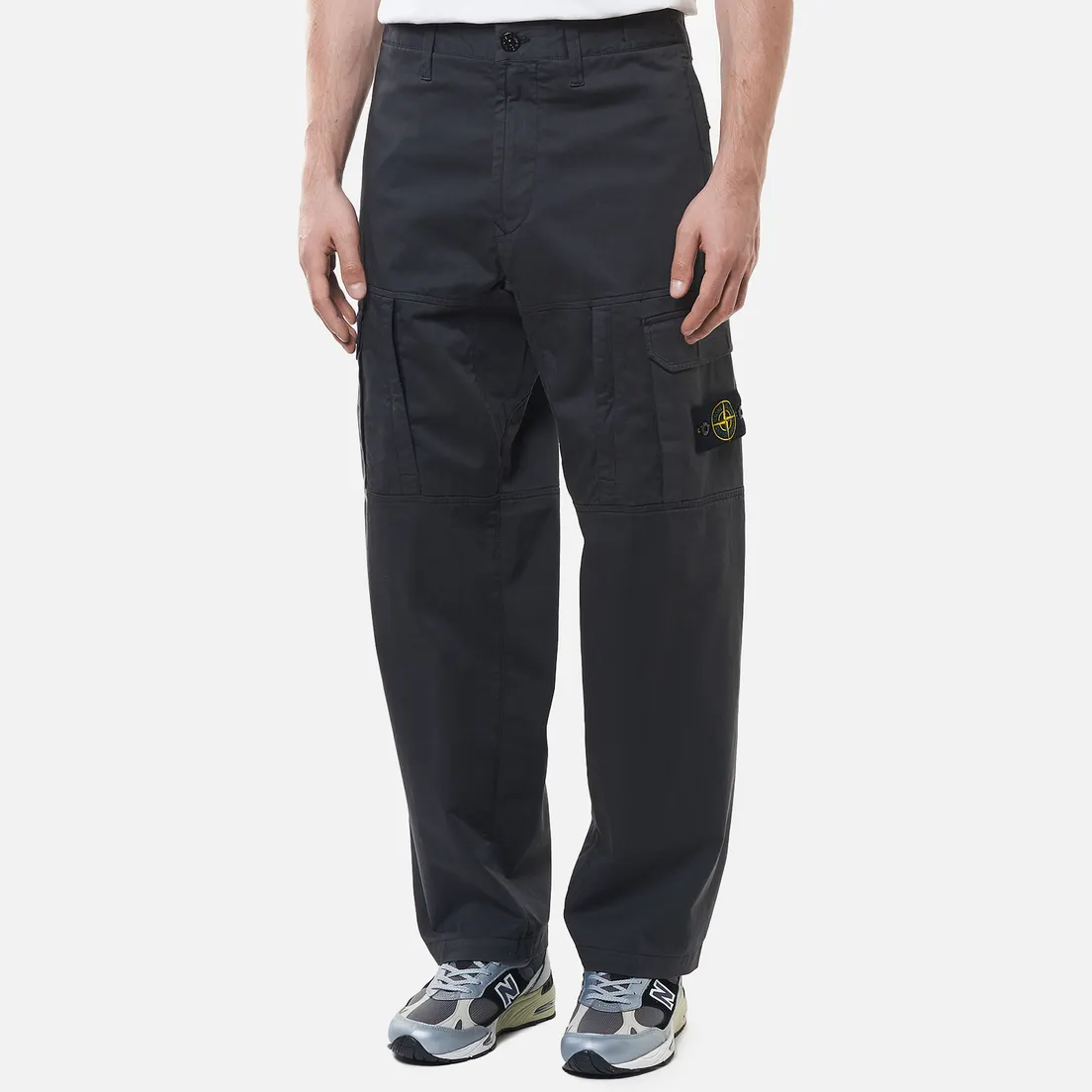 Stone Island Мужские брюки Stretch Cotton Wool Satin Loose Fit
