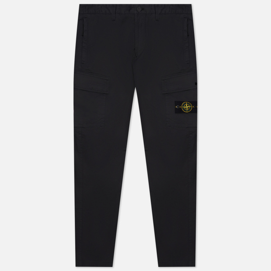 Мужские брюки Stone Island Stretch Cotton Gabardine Regular Tapered Fit Black