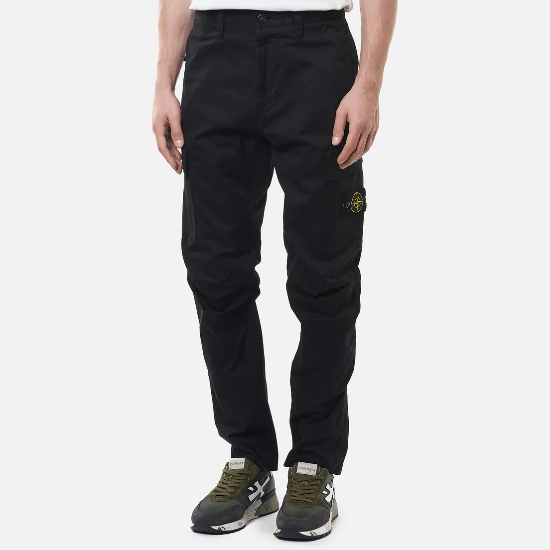 Stone Island Мужские брюки Stretch Cotton Gabardine Regular Tapered Fit