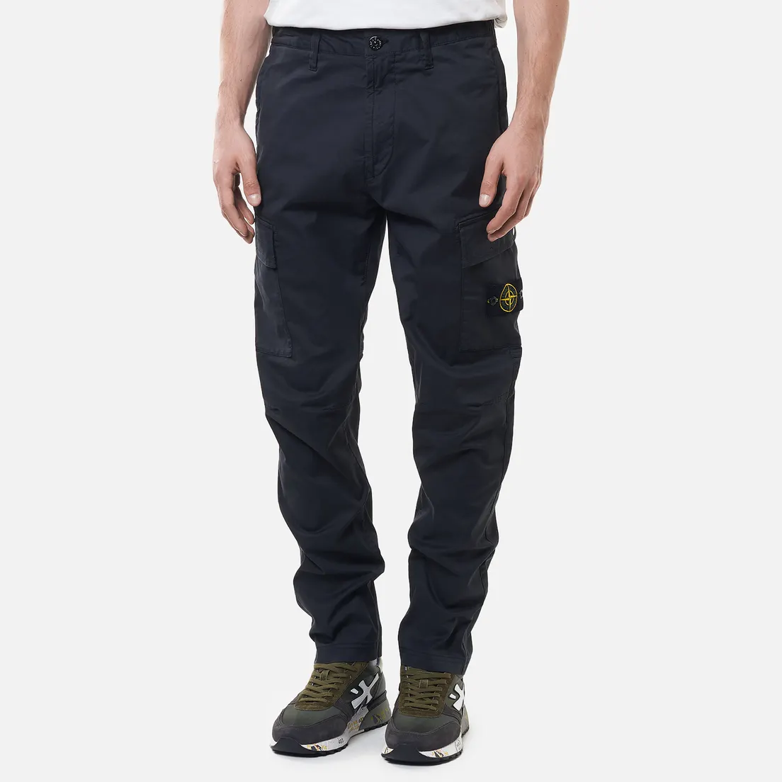 Stone Island Мужские брюки Stretch Cotton Gabardine Regular Tapered Fit