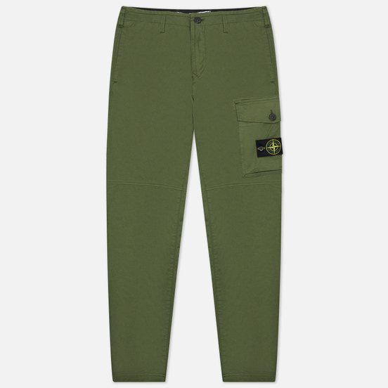 Мужские брюки Stone Island Stretch Cotton Gabardine Slim Fit Sage Green