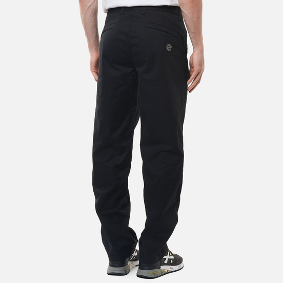 Мужские брюки Stone Island Stretch Gabardine Regular Chino Black