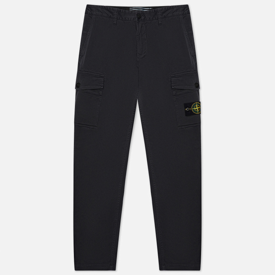 Мужские брюки Stone Island Stretch Broken Twill Cotton Old Effect Slim Fit Antracite