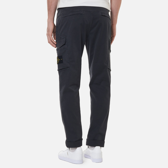 Мужские брюки Stone Island Stretch Broken Twill Cotton Old Effect Slim Fit Antracite