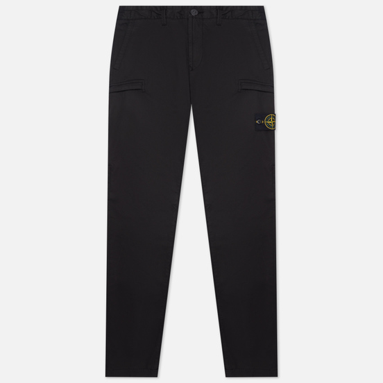 Мужские брюки Stone Island Stretch Cotton Gabardine Cargo Slim Fit Black