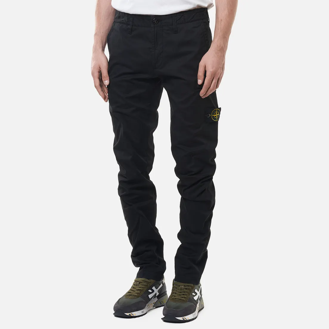 Stone Island Мужские брюки Stretch Cotton Gabardine Cargo Slim Fit