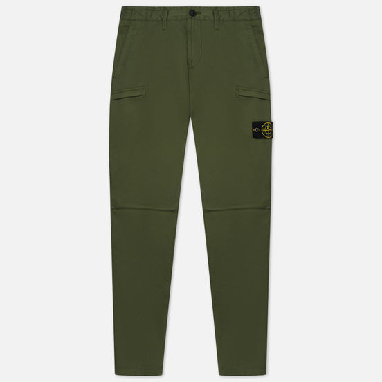 Мужские брюки Stone Island Stretch Cotton Gabardine Cargo Slim Fit Sage Green