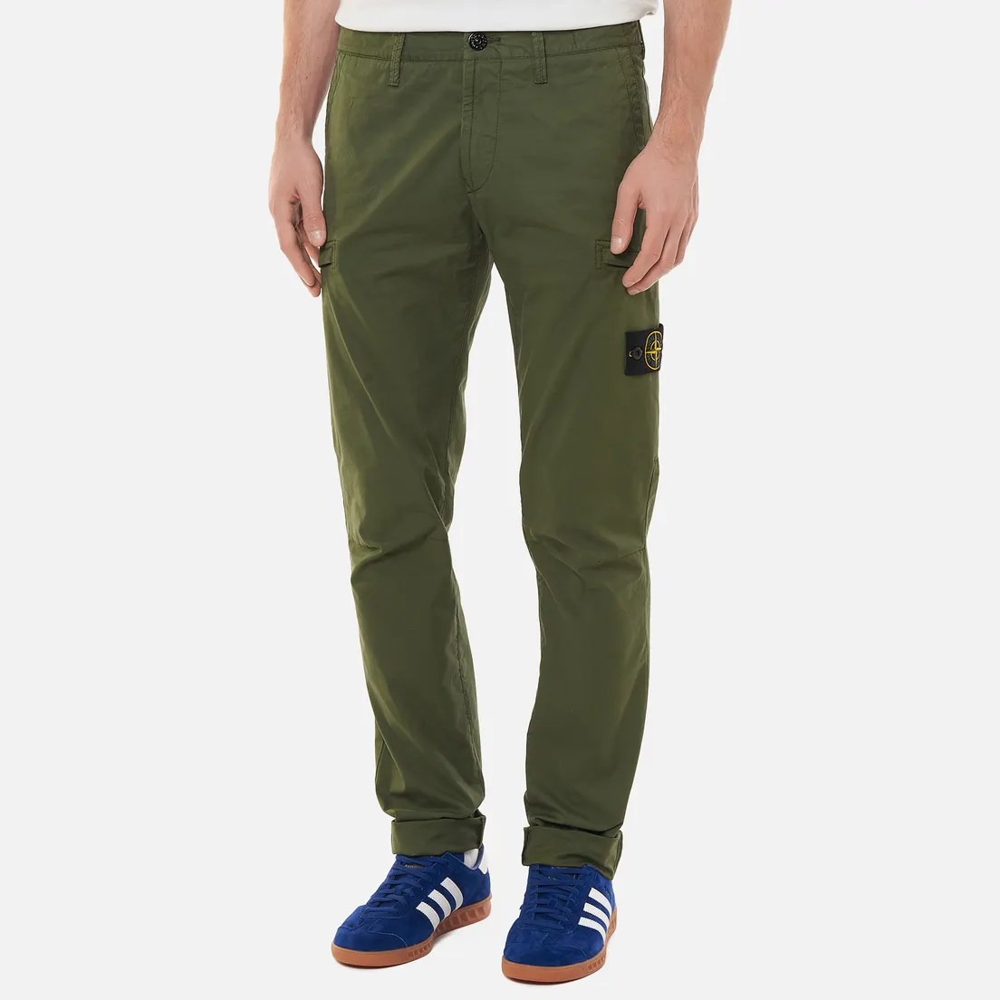 Stone Island Мужские брюки Stretch Cotton Gabardine Cargo Slim Fit