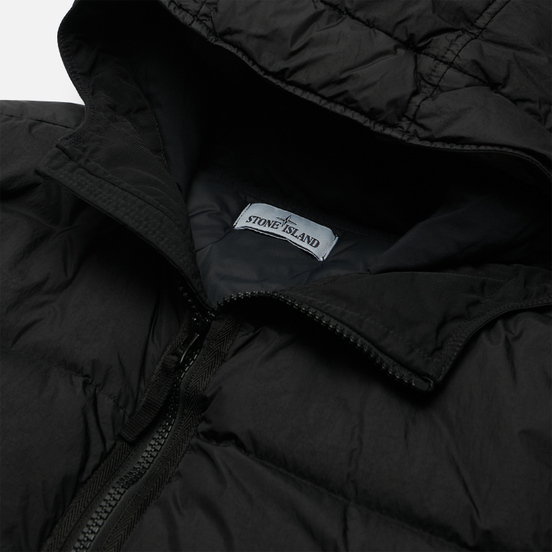 Мужской пуховик Stone Island Crinkle Reps NY Down Black