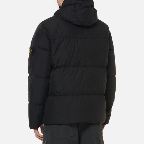 Мужской пуховик Stone Island Crinkle Reps NY Down Black
