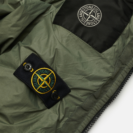 Мужской пуховик Stone Island Crinkle Reps NY Down Sage Green