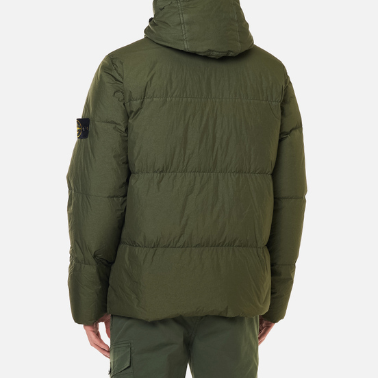 Мужской пуховик Stone Island Crinkle Reps NY Down Sage Green