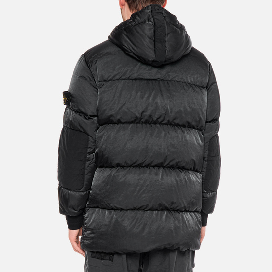 Мужской пуховик Stone Island Nylon Raso Down-TC Black