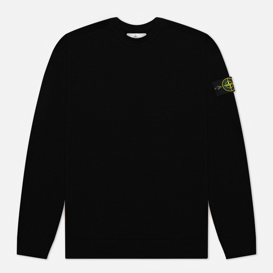 Мужской свитер Stone Island Classic Ribbed Neck Wool Black