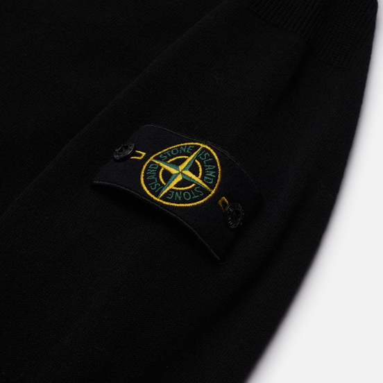 Мужской свитер Stone Island Classic Ribbed Neck Wool Black