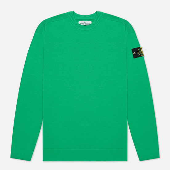 Мужской свитер Stone Island Classic Ribbed Neck Wool Green
