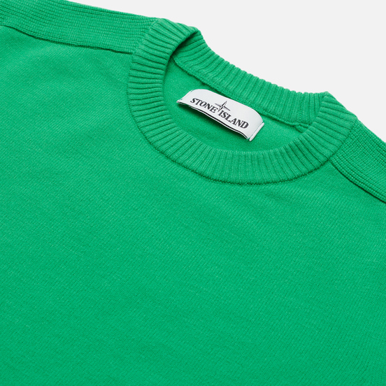 Мужской свитер Stone Island Classic Ribbed Neck Wool Green