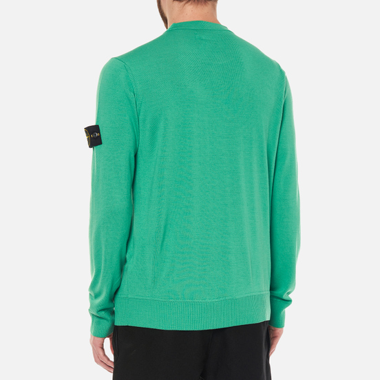 Мужской свитер Stone Island Classic Crew Neck Wool Green