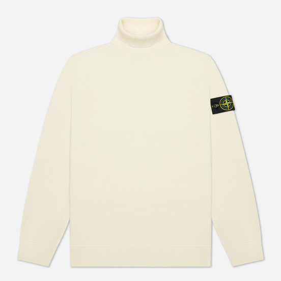 Мужской свитер Stone Island Light Pure Wool Natural White