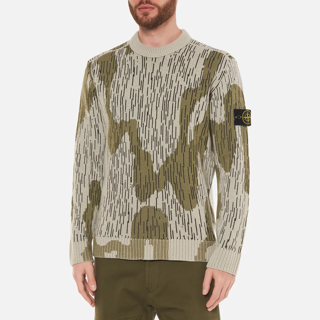 Stone Island Мужской свитер Rain Camo Mixed Yarn