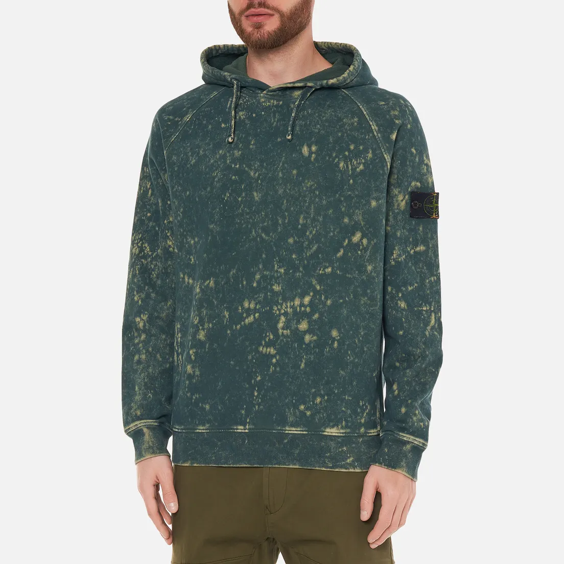 Stone Island Мужская толстовка Cotton Fleece Off-Dye OVD Treatment Hoodie