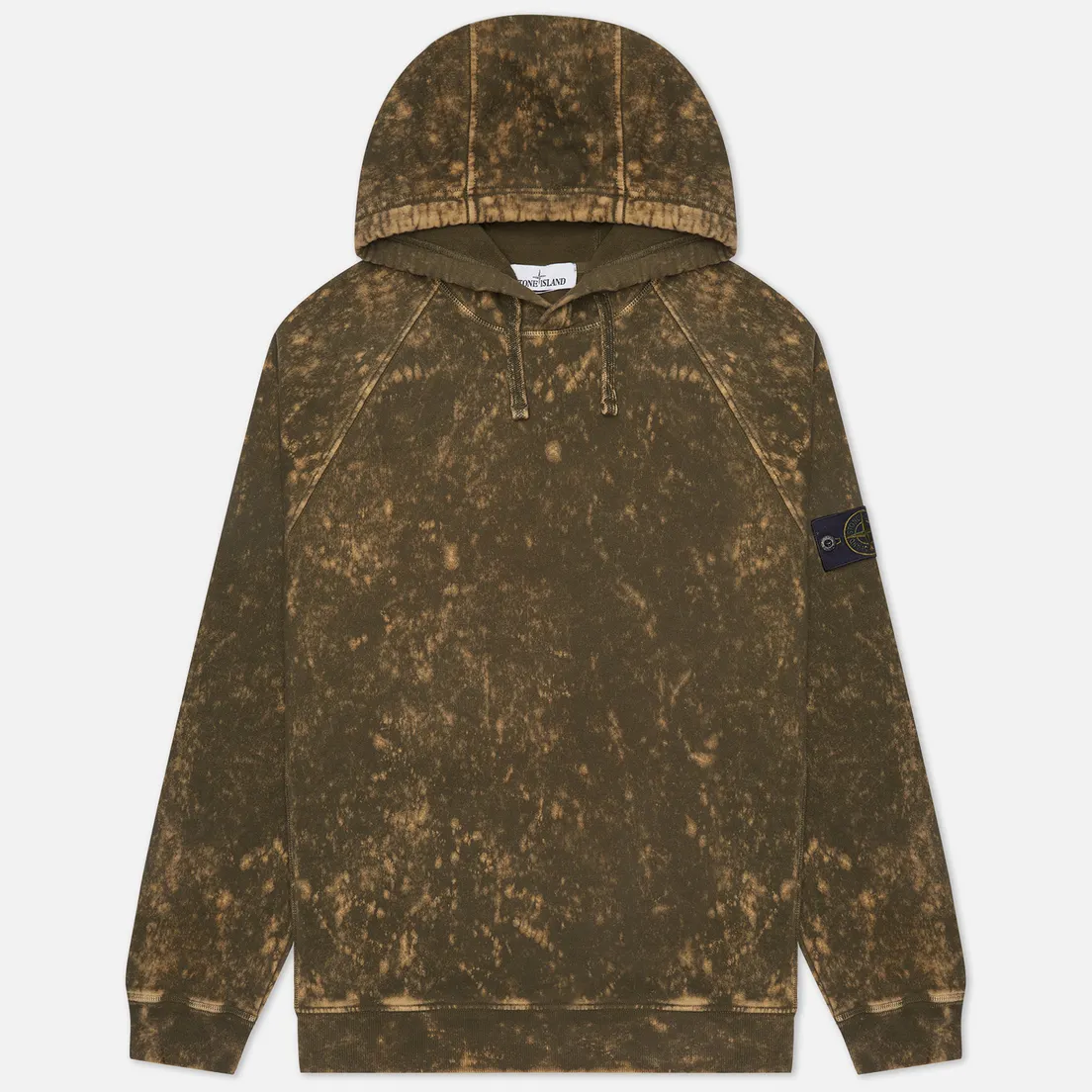 Stone Island Мужская толстовка Cotton Fleece Off-Dye OVD Treatment Hoodie