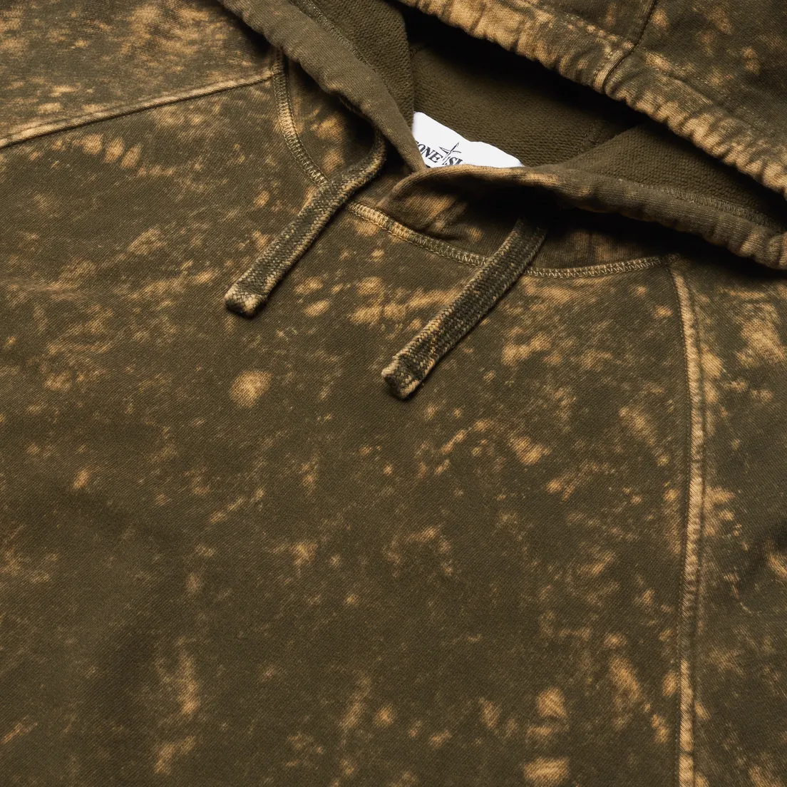 Stone Island Мужская толстовка Cotton Fleece Off-Dye OVD Treatment Hoodie