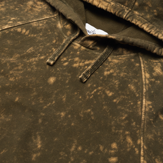 Мужская толстовка Stone Island Cotton Fleece Off-Dye OVD Treatment Hoodie Military Brown