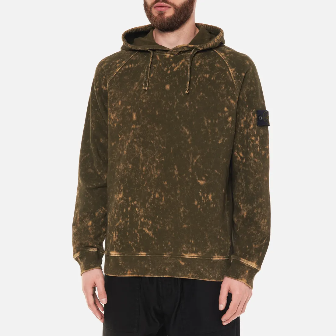 Stone Island Мужская толстовка Cotton Fleece Off-Dye OVD Treatment Hoodie