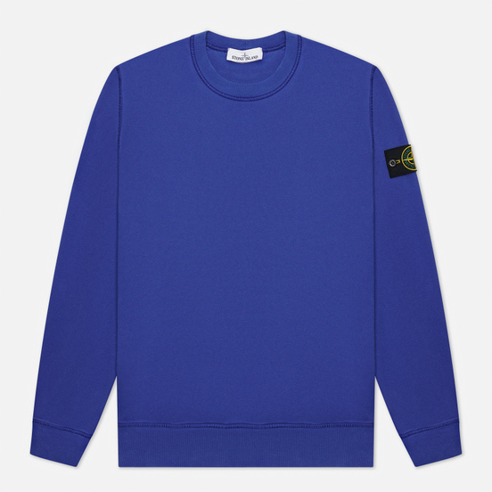 Мужская толстовка Stone Island Crew Neck Cotton Fleece Periwinkle