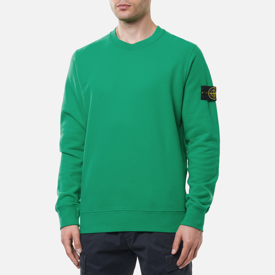 Мужская толстовка Stone Island Crew Neck Cotton Fleece Green