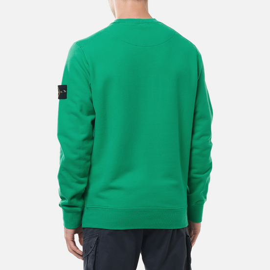 Мужская толстовка Stone Island Crew Neck Cotton Fleece Green