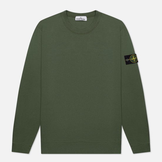 Мужская толстовка Stone Island Crew Neck Cotton Fleece Sage Green