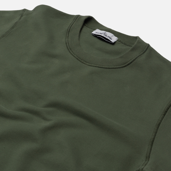 Мужская толстовка Stone Island Crew Neck Cotton Fleece Sage Green