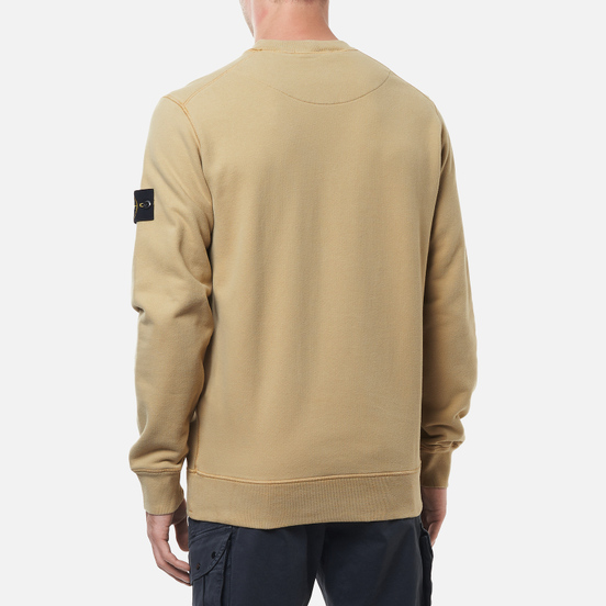 Мужская толстовка Stone Island Crew Neck Cotton Fleece Ecru