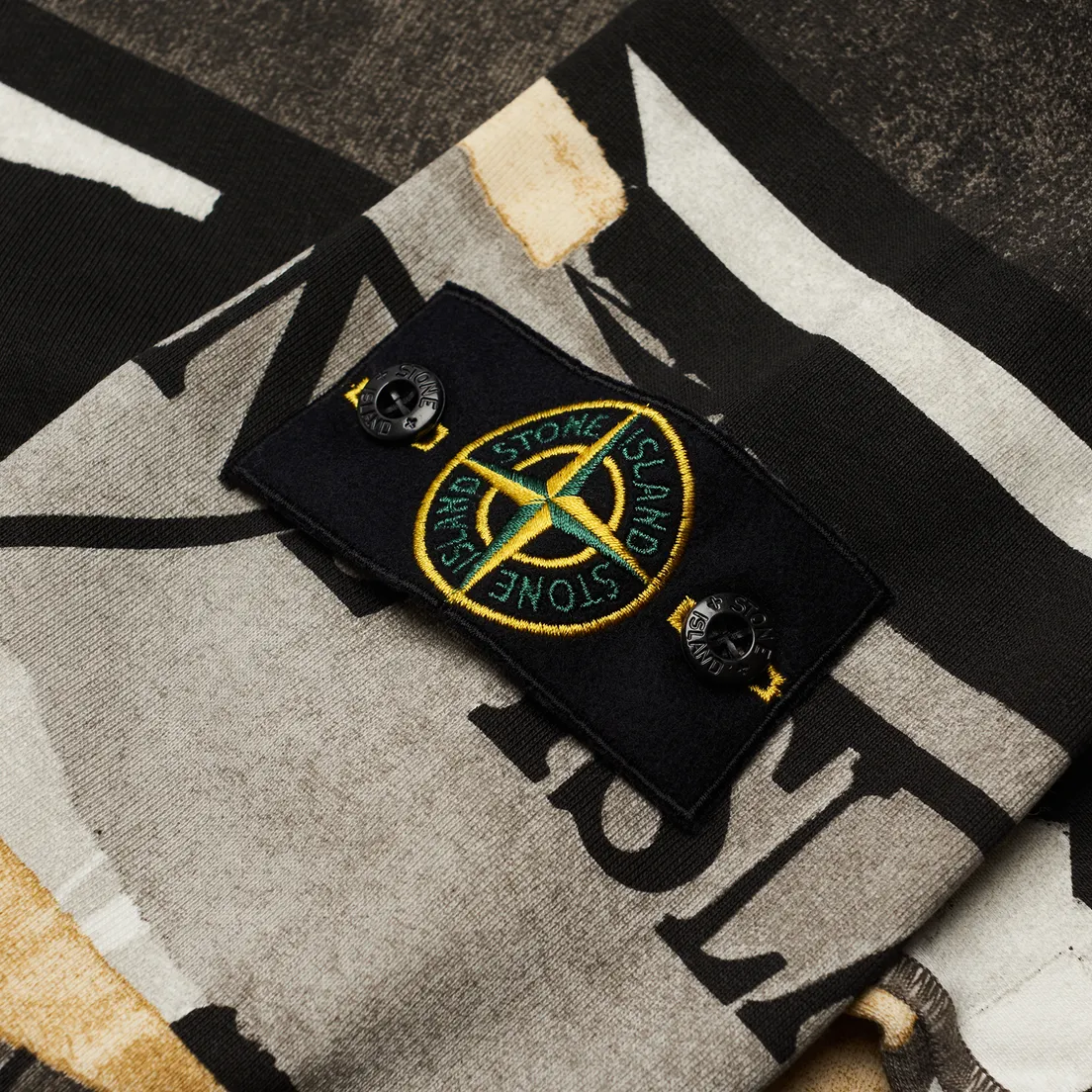 Stone Island Мужская толстовка Mixed Media All Over Print