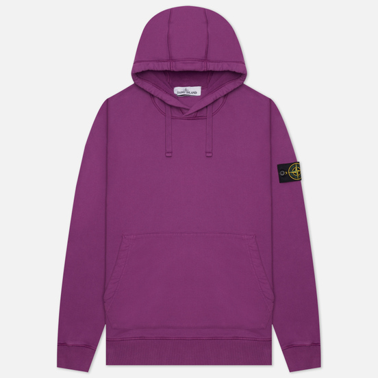 Мужская толстовка Stone Island Brushed Cotton Fleece Hoodie Magenta