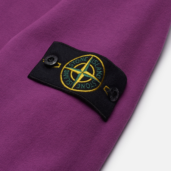 Мужская толстовка Stone Island Brushed Cotton Fleece Hoodie Magenta