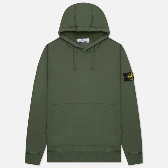 Мужская толстовка Stone Island Brushed Cotton Fleece Hoodie Sage Green