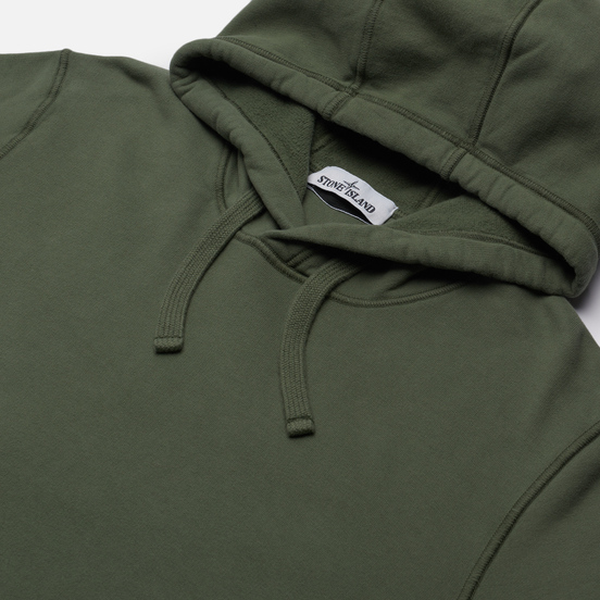 Мужская толстовка Stone Island Brushed Cotton Fleece Hoodie Sage Green