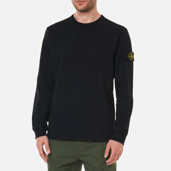 Мужская толстовка Stone Island Classic Crew Neck Lightweight Cotton Black