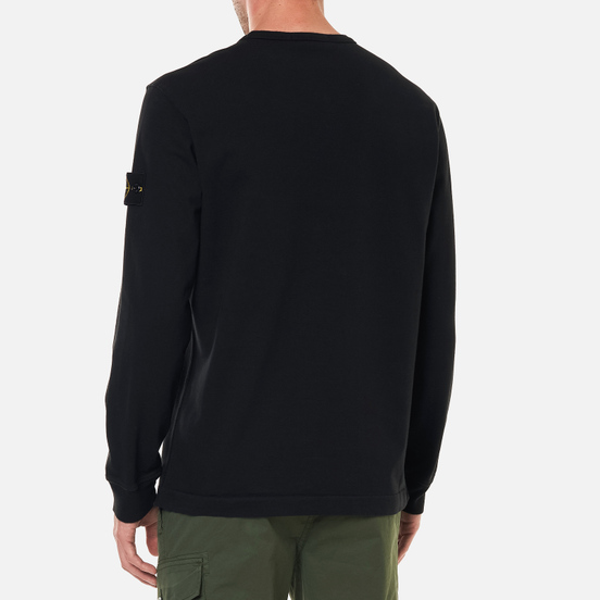 Мужская толстовка Stone Island Classic Crew Neck Lightweight Cotton Black