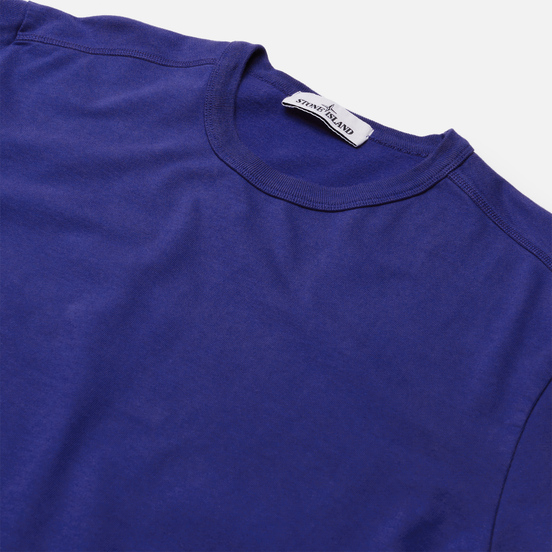 Мужская толстовка Stone Island Classic Crew Neck Lightweight Cotton Periwinkle